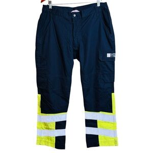 STRATA Cat 2 Men's Cargo Work Pants SFV212 34 Reflective